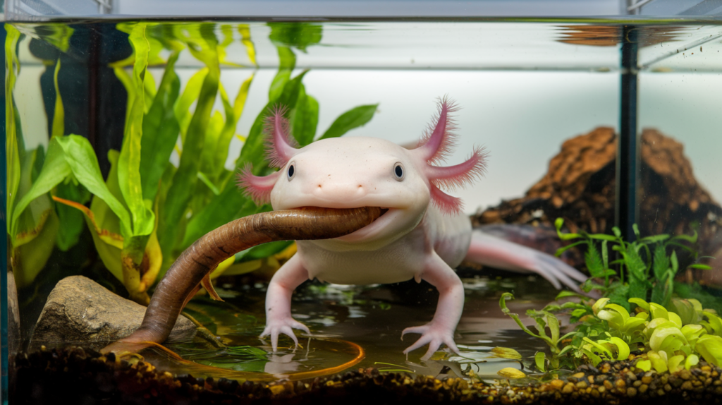 Earthworms (or Nightcrawlers) axolotl pet food