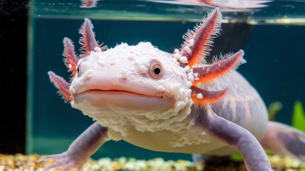 Treat axolotl fungus